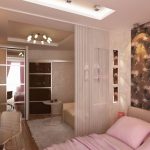 Sala de estar de design de quarto com prateleiras