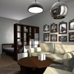 Sala de estar e quarto juntos