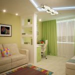 Interior do quarto com sala de estar