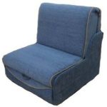 Fauteuil lit sans accoudoirs bleu