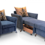Fauteuil-lit bleu