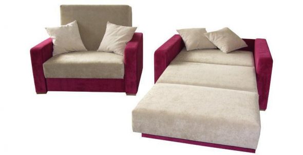 Fauteuil-lit pliant avec une boîte