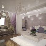 Sala de estar quarto em um apartamento de dois quartos
