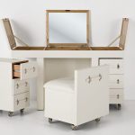 table de maquillage blanche