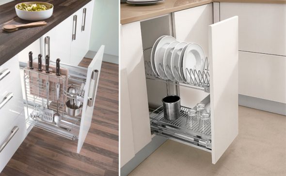porte-bouteilles avec des plats