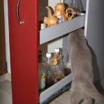 porte-bouteille rétractable avec un chat