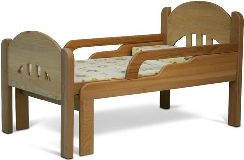 Lit bébé coulissant en hêtre