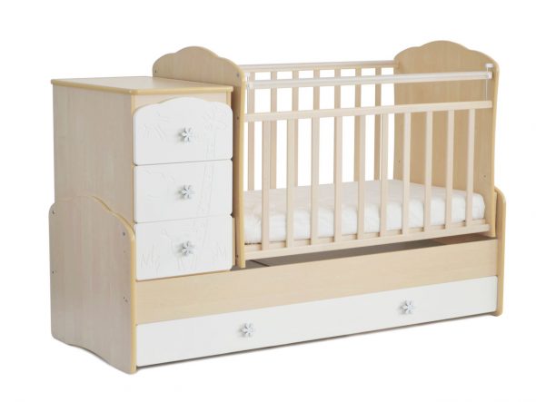 lit bébé pendule avec commode
