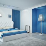 chambre à coucher blanc bleu