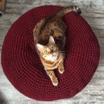 pouf tricoté pour la maison