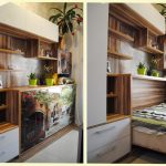 Lit pliant horizontal dans la commode