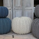 pouf tricoté intérieur