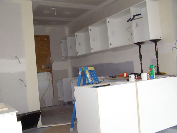 montage sur cloison sèche