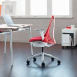 chaise de bureau rouge