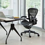chaise berçante de bureau noir