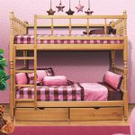 lit superposé dans la chambre de bébé dans le style de shebby chic