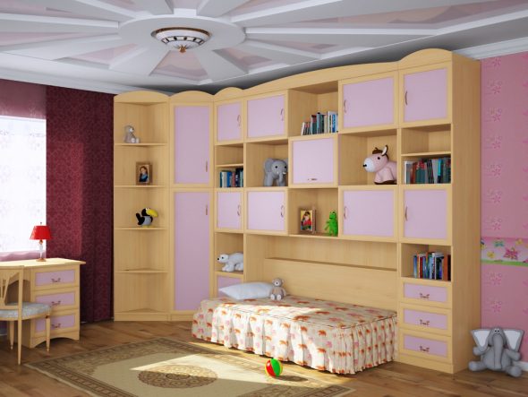 lit pliant dans la crèche pour les filles