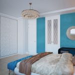 chambre blanche-bleue