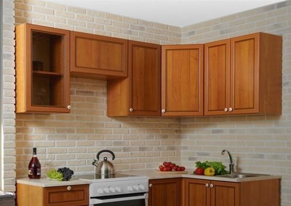 armoires de cuisine en une ligne