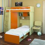 lit orange dans la pépinière