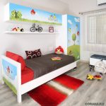 Étagère dans la chambre des enfants