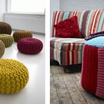 poufs tricotés