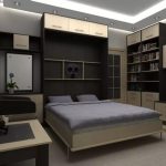 intérieur élégant avec un lit pliant