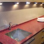 plateau de table socle rouge
