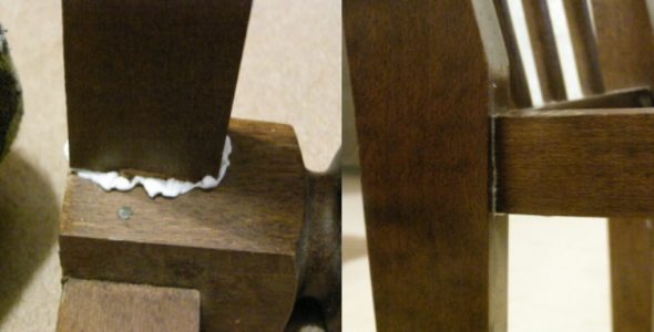 chaise collée