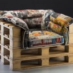 fauteuil confortable de palettes