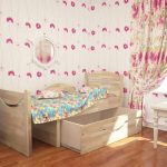 Grand lit en bois pour enfants