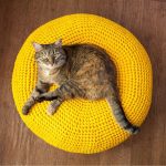 pouf tricoté