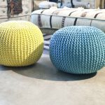 pouf tricoté