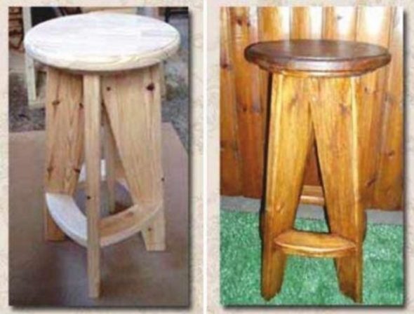 Tabourets de bar en bois