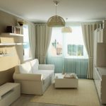 Nội thất của một căn phòng hẹp
