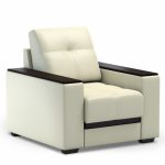 Fauteuil en simili cuir blanc