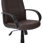 Fauteuil en simili cuir marron