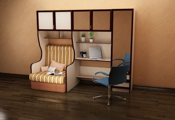 Lit avec bureau pour un adolescent