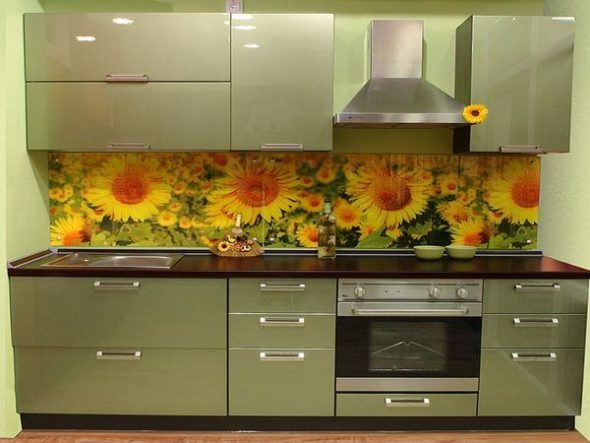 Set de cuisine pour une petite cuisine couleur pistache