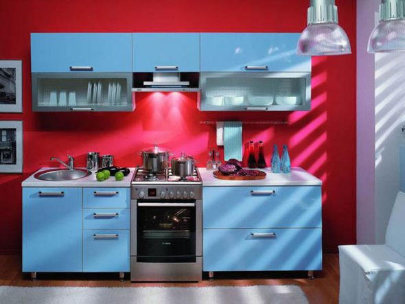 Set de cuisine bleu
