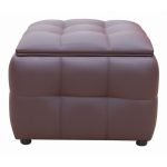 Pouf carré en simili cuir