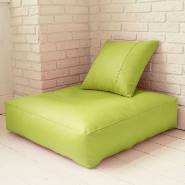 Tapis de pouf en simili cuir