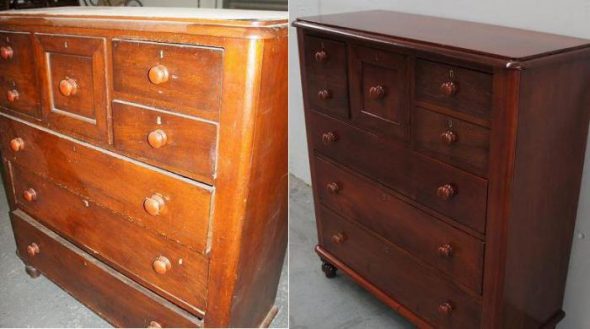 Restauration de la vieille commode