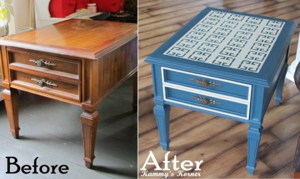 Restauration de l'ancienne table de nuit