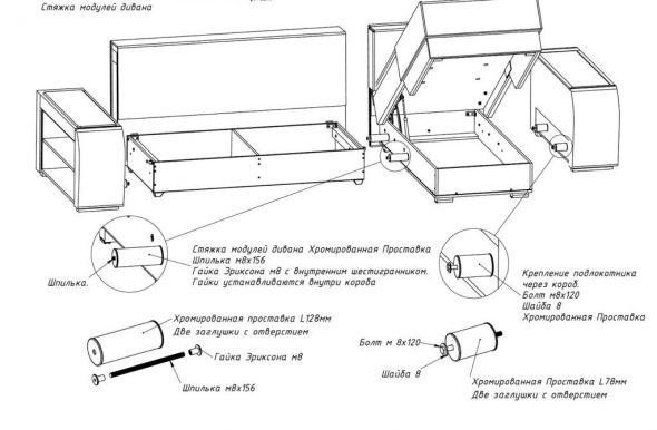 Assemblage du canapé d'angle