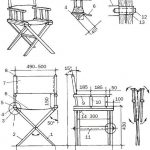 Dessin chaise pliante