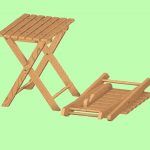 Chaise pliante en bois