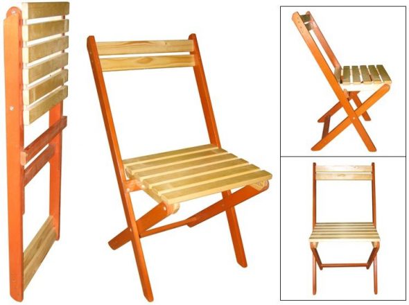 Chaise pliante de jardin du massif