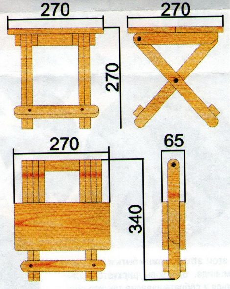 Dessins de chaise pliants à faire soi-même