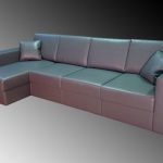 Canapé d'angle en éco-cuir sur commande